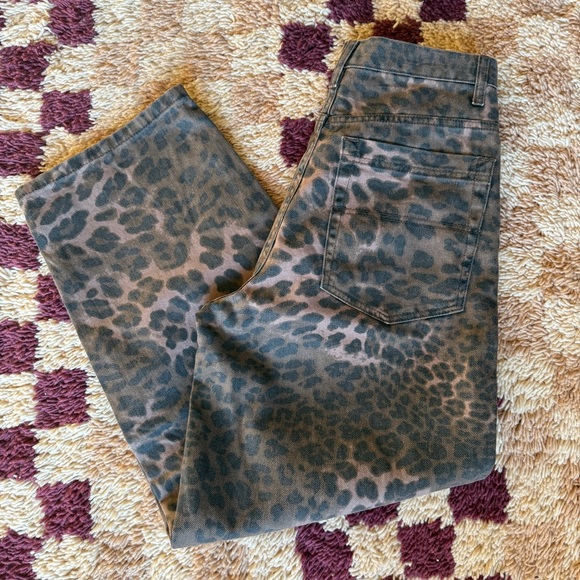 Topshop Denim - Topshop Leopard High Waist Jeans, sz 28